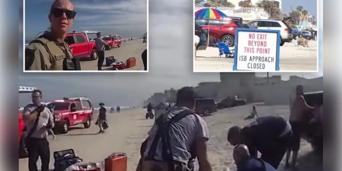 Plajda avşaşenen turistin ükerinden pikap kamyonet gulti